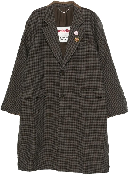 Martine Rose Half & Half Overcoat Brown