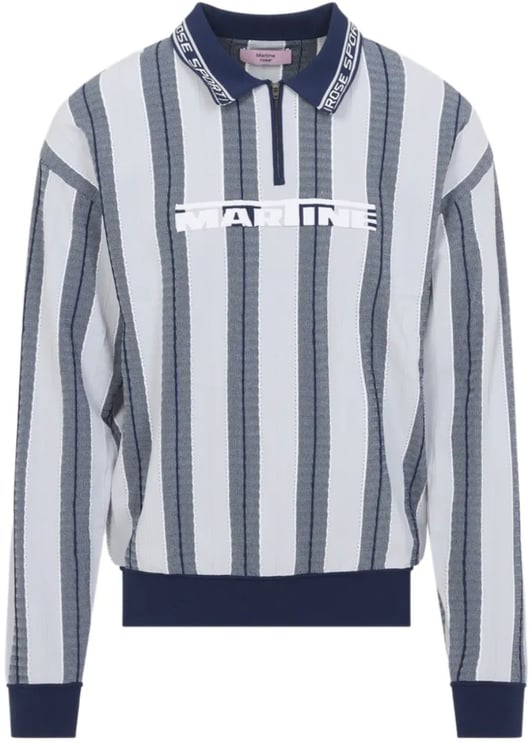 Martine Rose Logo Polo Blue Grey