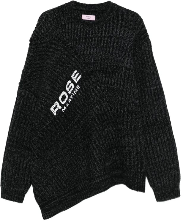 Martine Rose Engineered Fisherman Rib Jumper Grey Charcoal