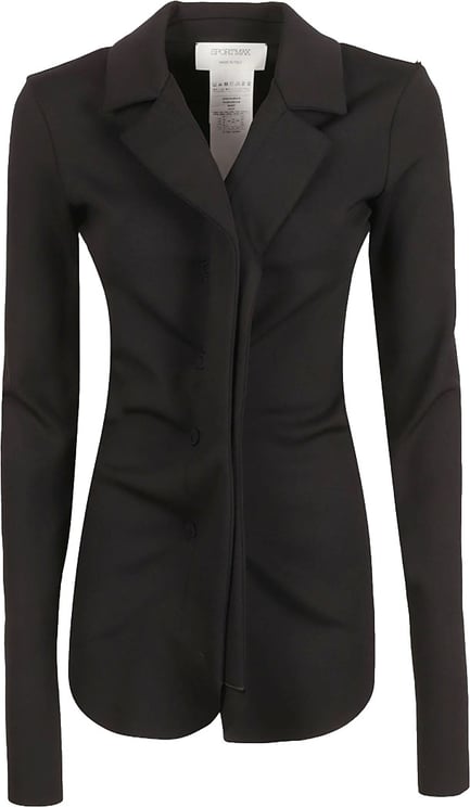 Max Mara Fitted Black Jacket With Notched Collar