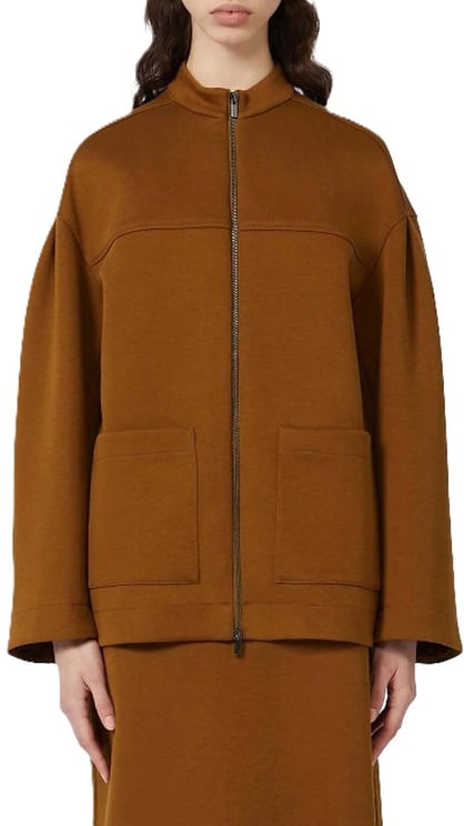 Max Mara Sweaters Leather Brown