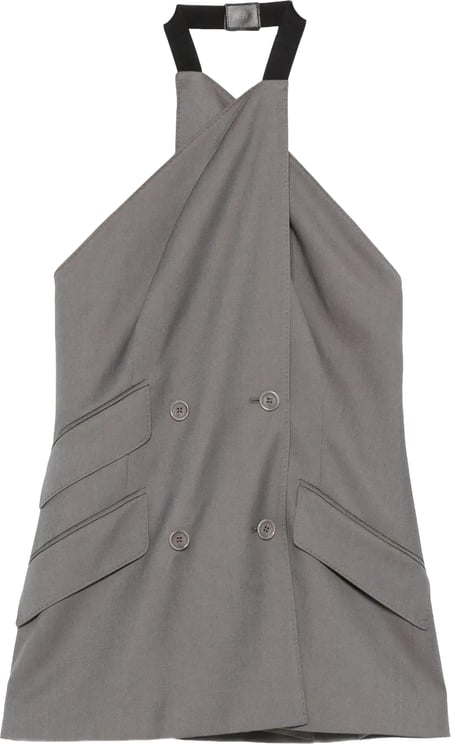 Max Mara Sleevles Blazer Medium Grey