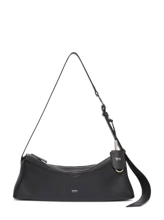 Max Mara Elongated Shoulder Bag in Smooth Calf Leather