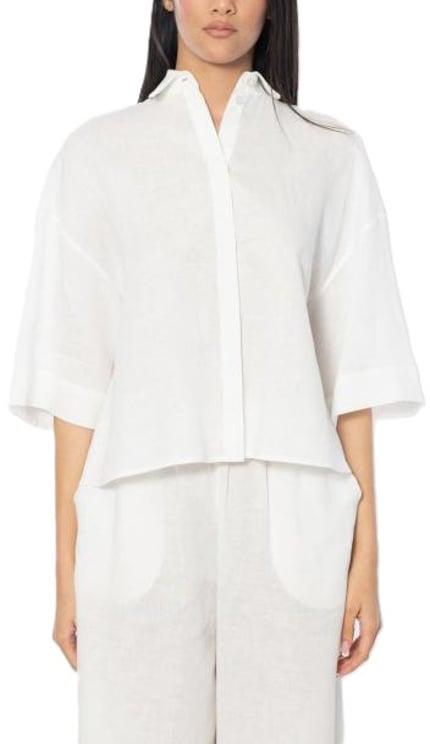 Max Mara Shirts Bianco Ottico