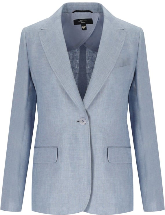 Max Mara MAX MARA WEEKEND NALUT LIGHT BLUE SINGLE-BREASTED BLAZER