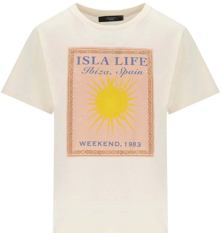 Max Mara MAX MARA WEEKEND PANTERA ECRU T-SHIRT