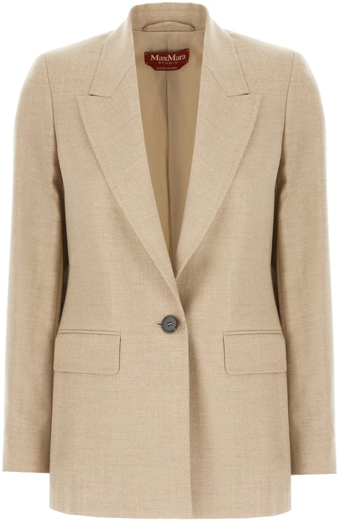 Max Mara Max Mara Studio Sand stretch wool blazer