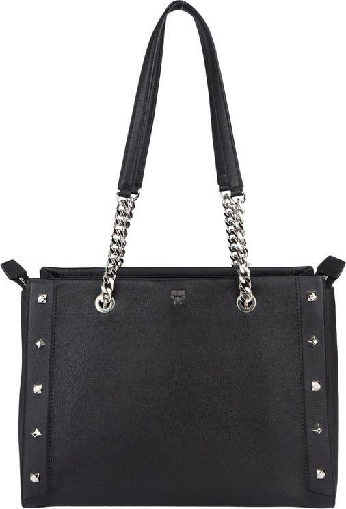 MCM MCM Leather Catherina Studded Tote Shoulder Bag