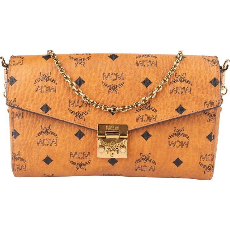 MCM MCM Monogram Visetos Tracy Wallet On Chain Crossbody Bag