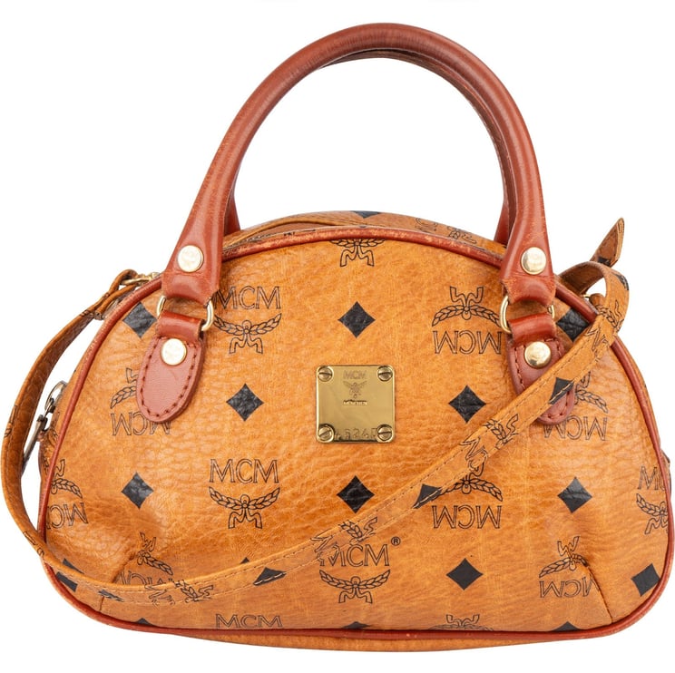 MCM MCM Monogram Visetos Mini Boston Bag Handbag