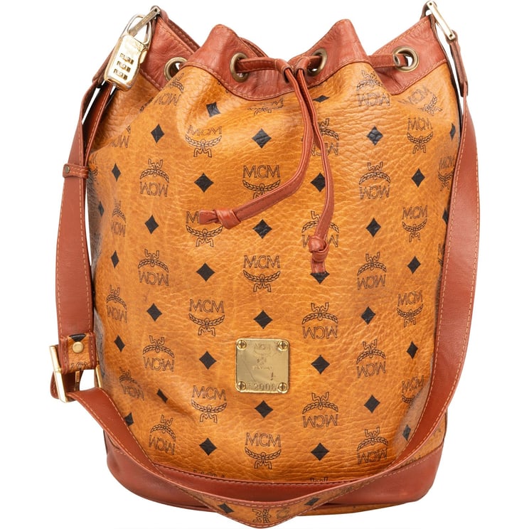 MCM MCM Monogram Visetos Drawstring Bucket Crossbody Bag