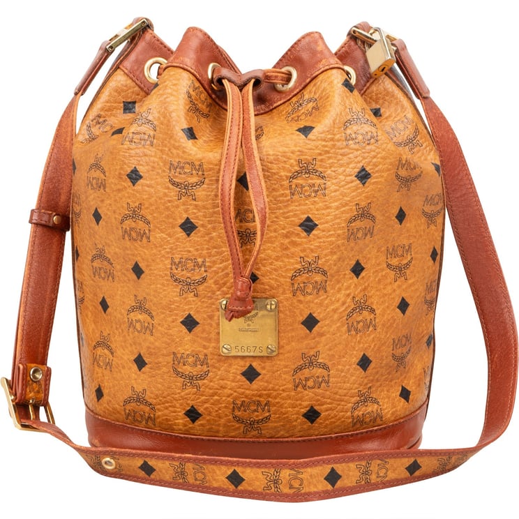 MCM MCM Monogram Visetos Drawstring Bucket Crossbody Bag