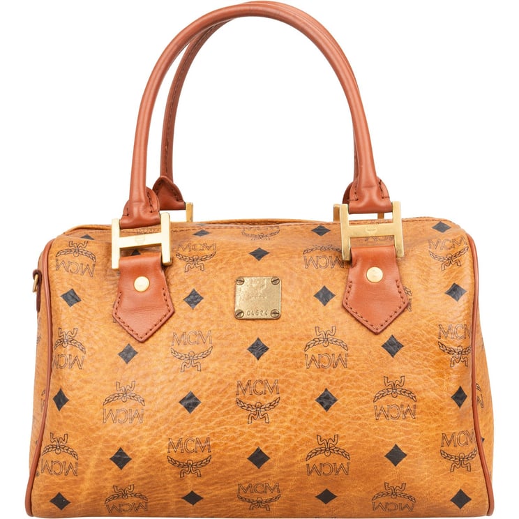 MCM MCM Monogram Visetos Boston Handbag