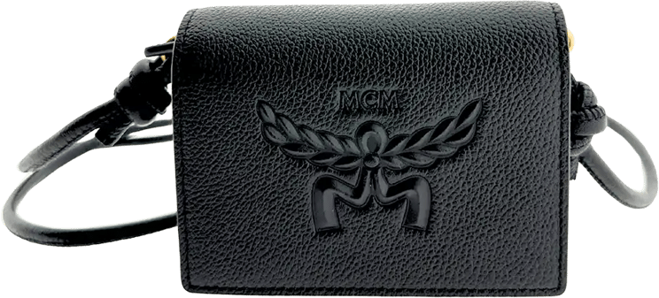MCM MCM Himmel Wallet on Chain leather logo black / unworn
