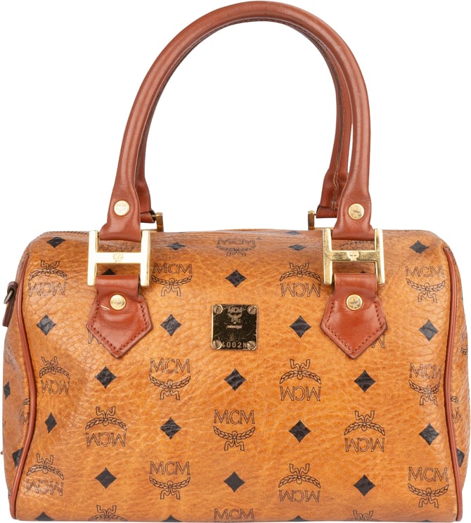 MCM MCM Monogram Visetos Boston Handbag