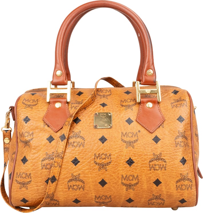 MCM MCM Monogram Visetos Boston Handbag