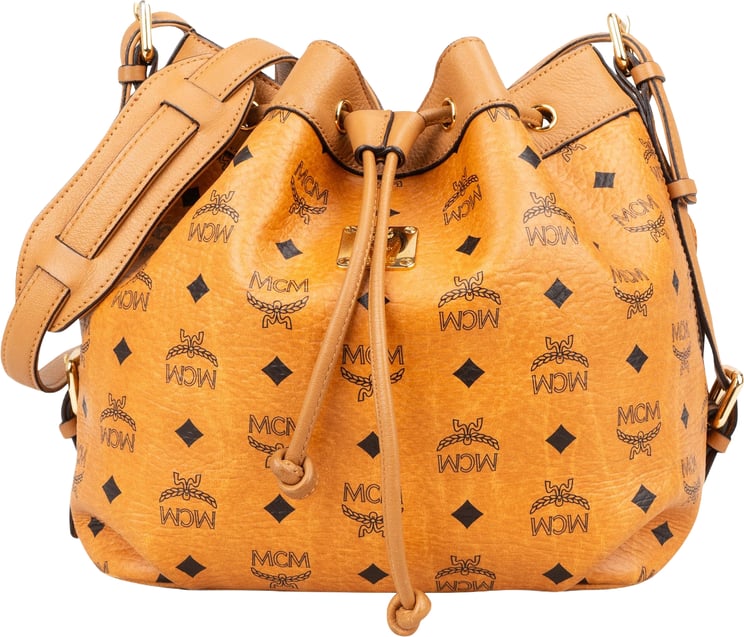 MCM MCM Monogram Visetos Heritage Drawstring Bucket Crossbody Bag