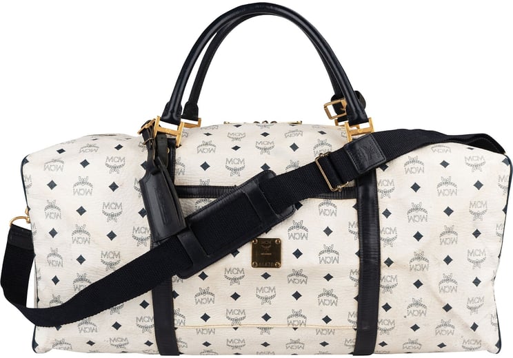 MCM MCM Monogram Visetos Boston Travel Bag