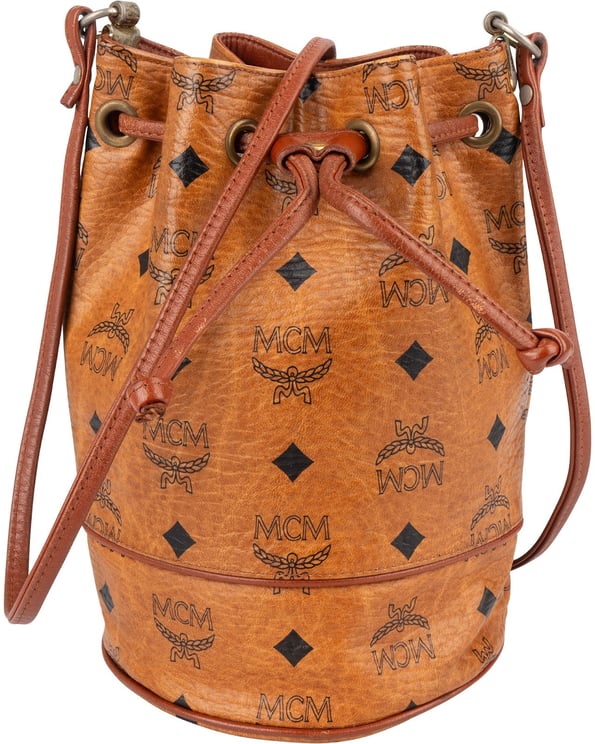 MCM MCM Monogram Visetos Drawstring Bucket Crossbody Bag
