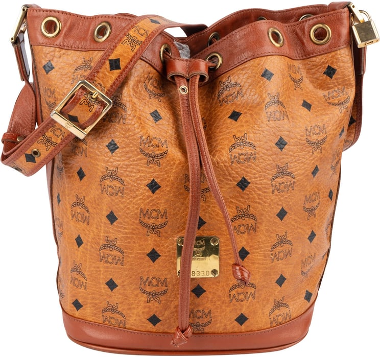 MCM MCM Monogram Visetos Drawstring Bucket Crossbody Bag