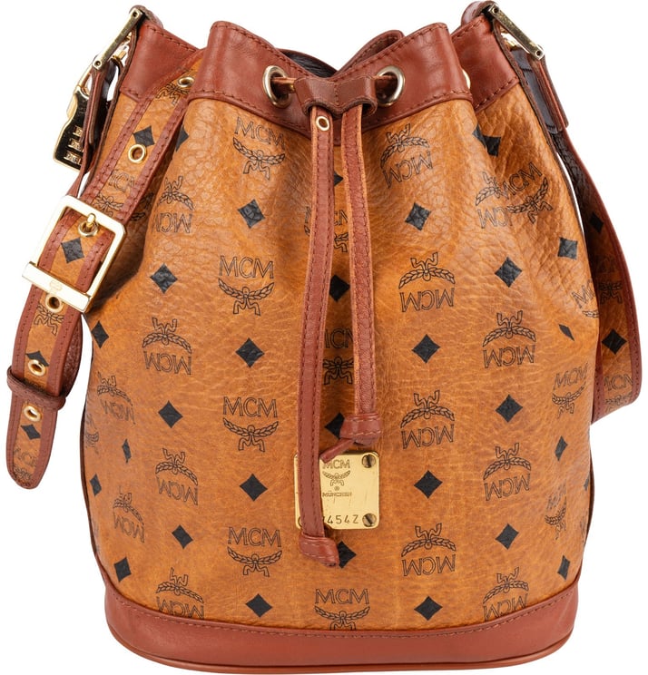 MCM MCM Monogram Visetos Drawstring Bucket Crossbody Bag