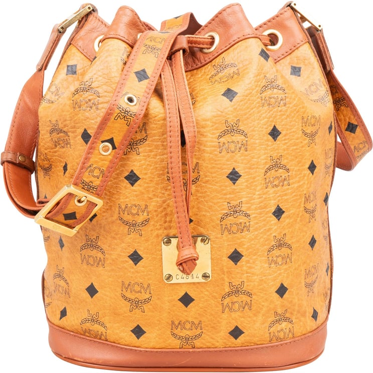 MCM MCM Monogram Visetos Drawstring Bucket Crossbody Bag