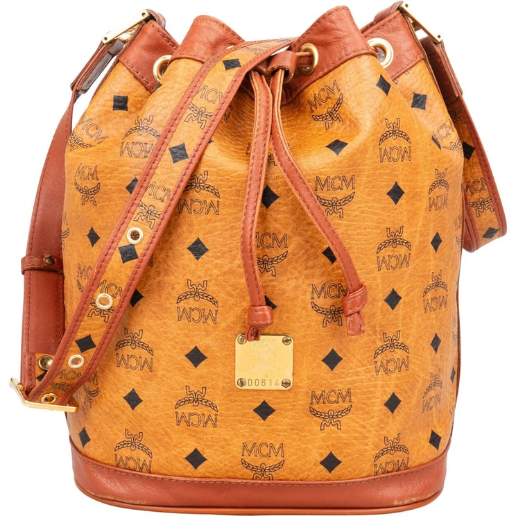 MCM MCM Monogram Visetos Drawstring Bucket Crossbody Bag