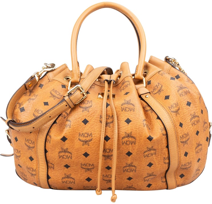 MCM MCM Monogram Visetos Essential Hobo Drawstring Handbag