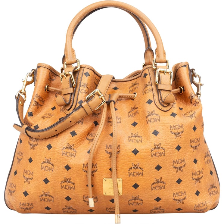 MCM MCM Monogram Visetos Hobo Tote Drawstring Handbag