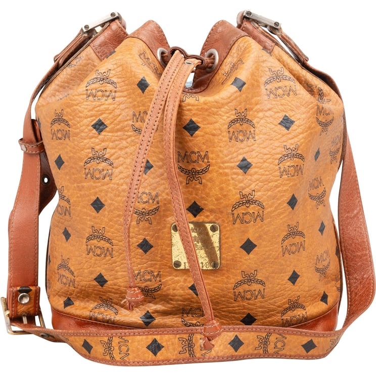 MCM MCM Monogram Visetos Drawstring Bucket Crossbody Bag