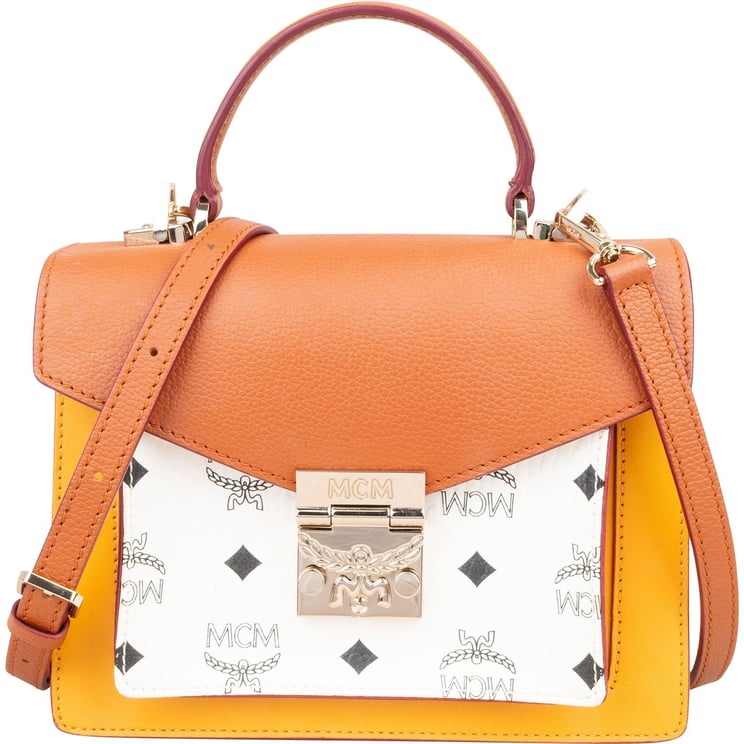 MCM MCM Monogram Visetos Tricolor Block Patricia Small Crossbody Handbag