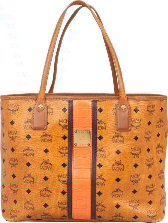 MCM MCM Monogram Visetos Tote Croc-Embossed Liz Shoulder Bag