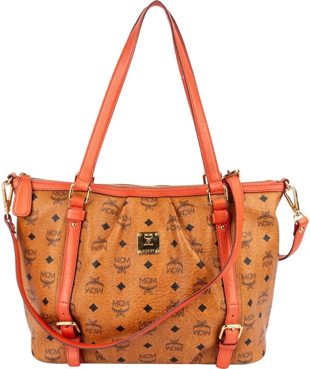 MCM MCM Visetos Monogram Top Zip Shopper Shoulder Bag