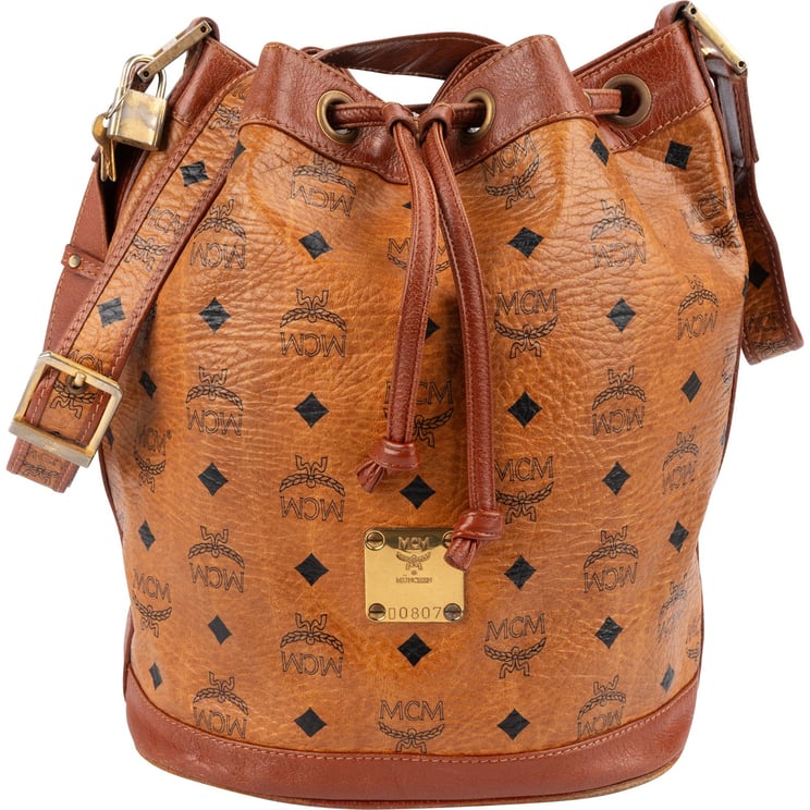 MCM MCM Monogram Visetos Drawstring Bucket Crossbody Bag