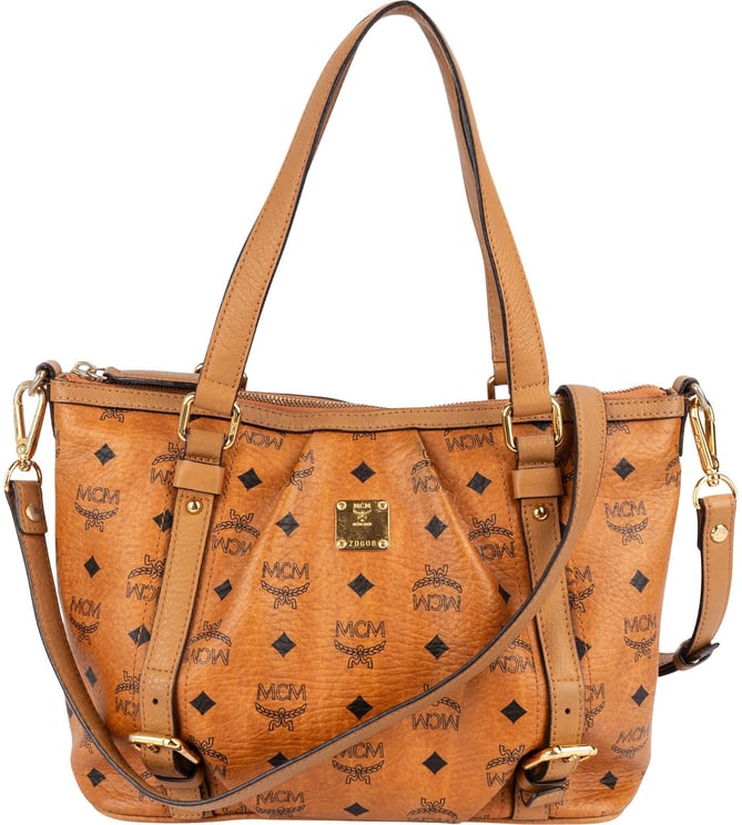 MCM MCM Monogram Visetos Small Satchel Tote Handbag