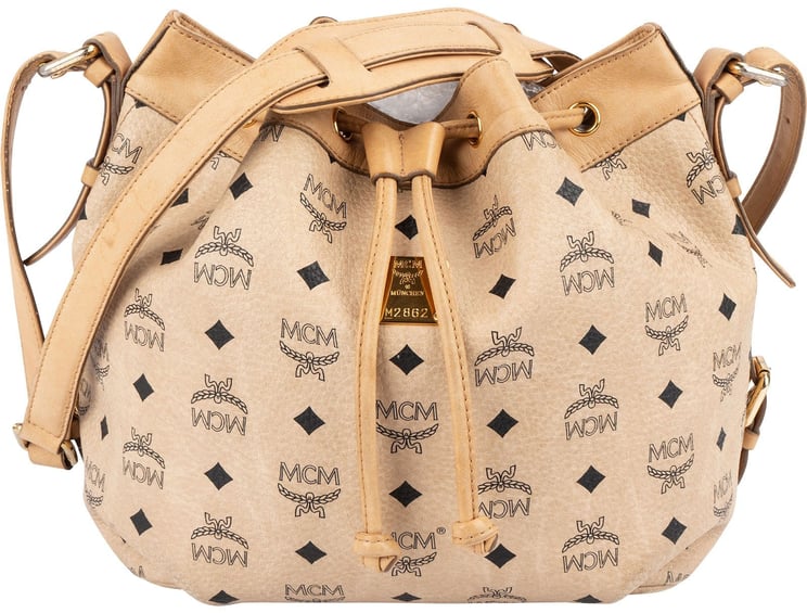 MCM MCM Monogram Visetos Drawstring Bucket Crossbody Bag
