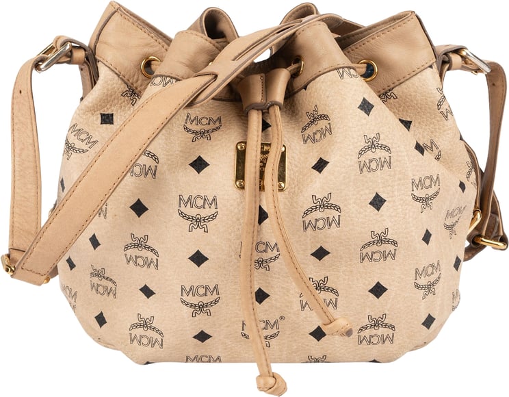MCM MCM Monogram Visetos Drawstring Bucket Crossbody Bag