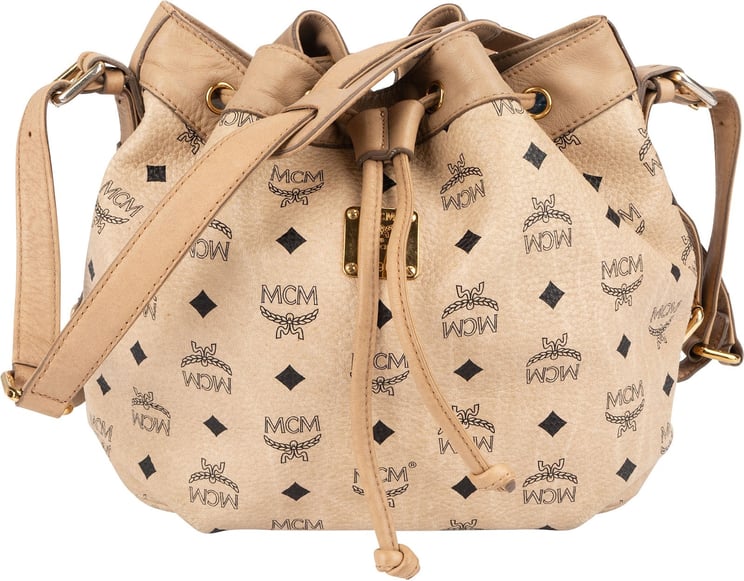 MCM MCM Monogram Visetos Drawstring Bucket Crossbody Bag