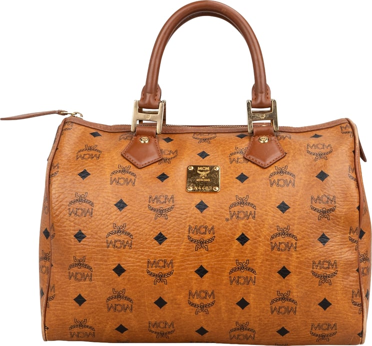 MCM MCM Monogram Visetos Boston Handbag
