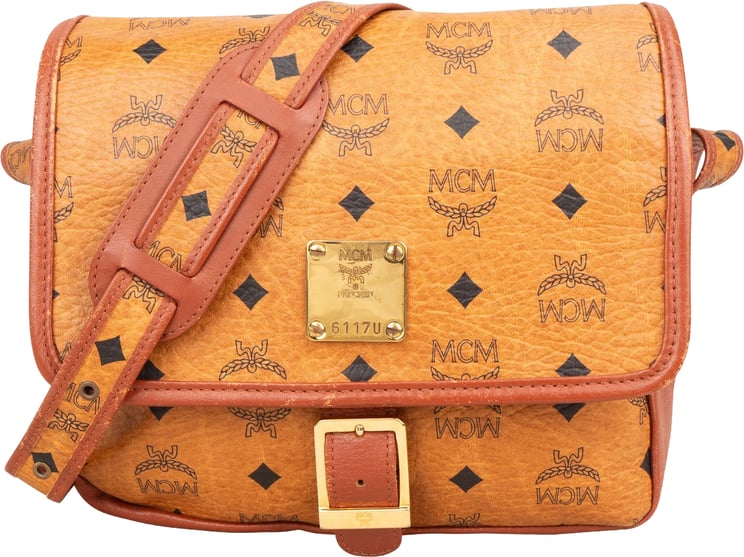 MCM MCM Monogram Visetos Buckle Flap Crossbody Bag