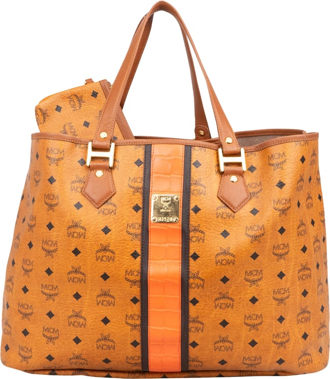 MCM MCM Monogram Visetos Liz Reversible Large Shopper Shoulder Bag