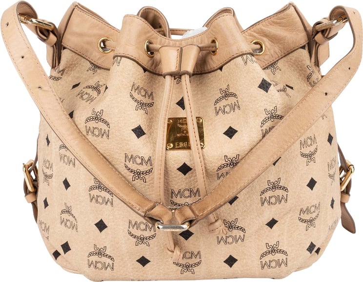 MCM MCM Monogram Visetos Drawstring Bucket Shoulder Bag