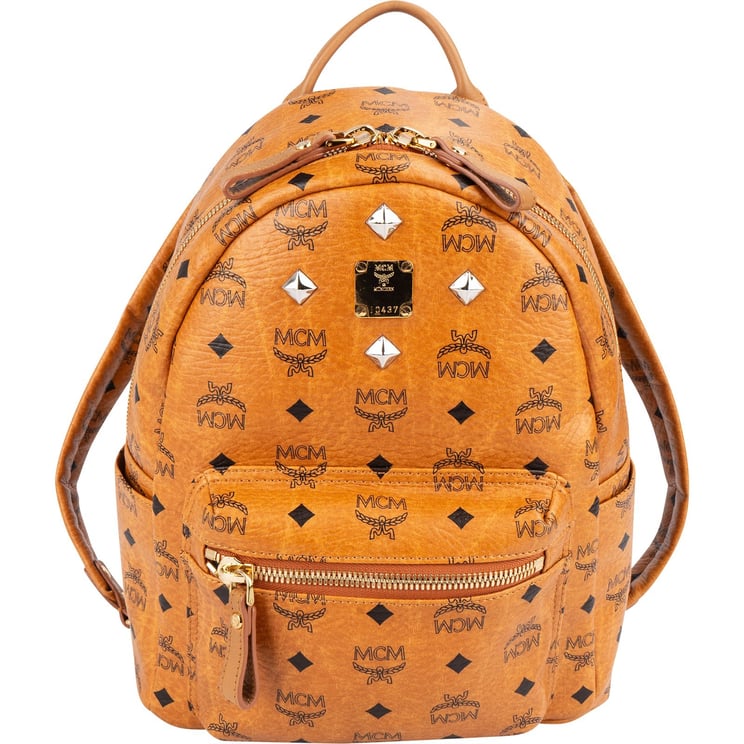 MCM MCM Monogram Visetos Stark Studded Small Backpack