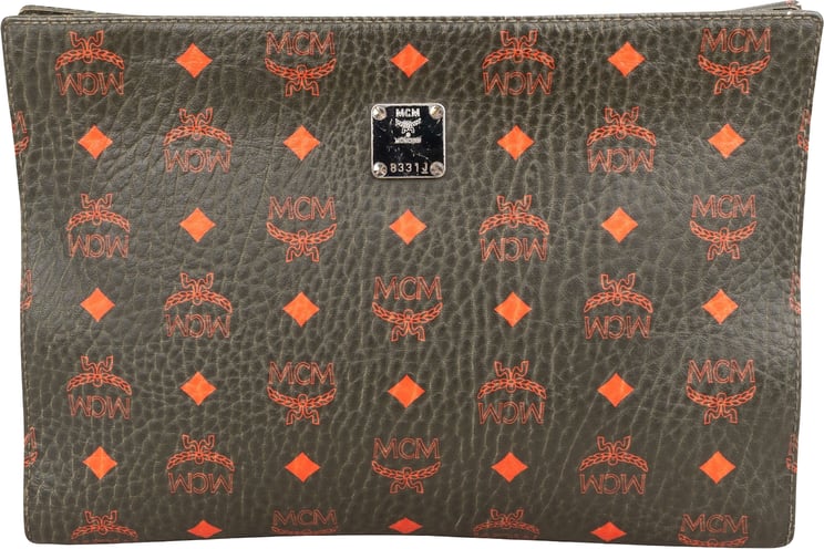 MCM MCM Monogram Visetos Bicolor Clutch