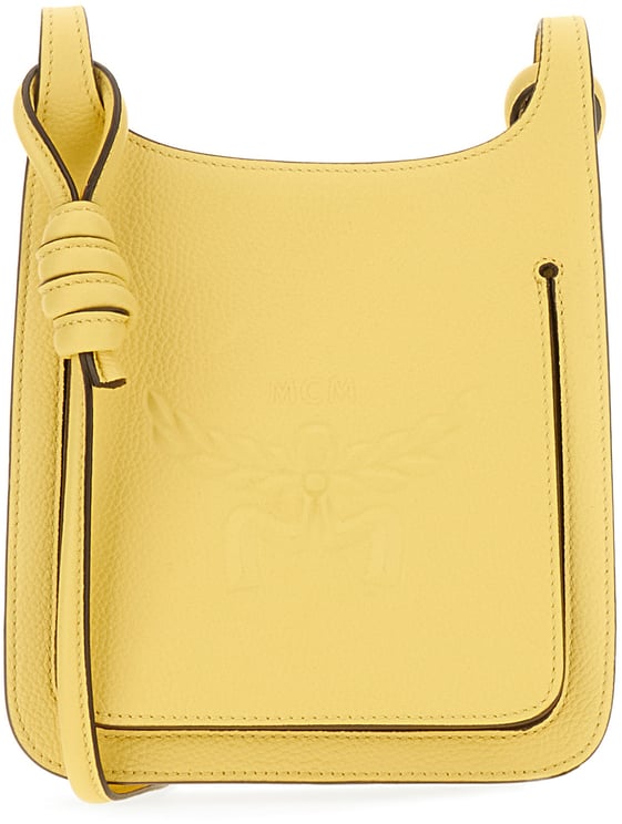MCM Mcm Yellow leather mini Hummel crossbody bag