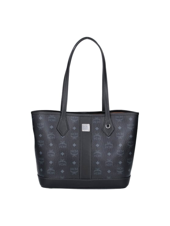 MCM Black Liz Visetos Fabric Tote Bag