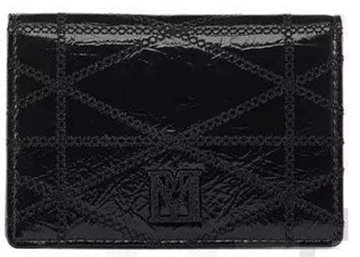 MCM Mini Card Wallet With Quilted Bavarian Diamonds