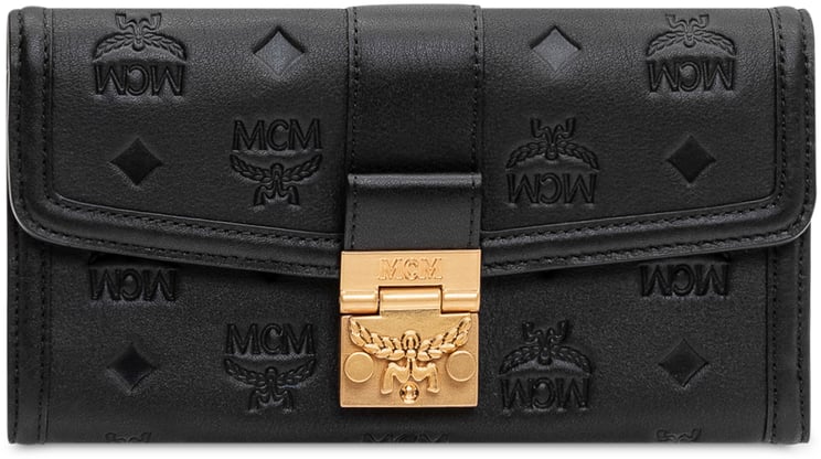 MCM Tracy Ebmn Leather Wallet On Chain