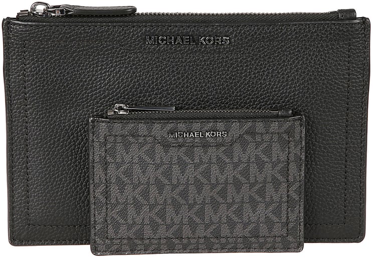 Michael Kors Hudson Dual Pochette Set Black