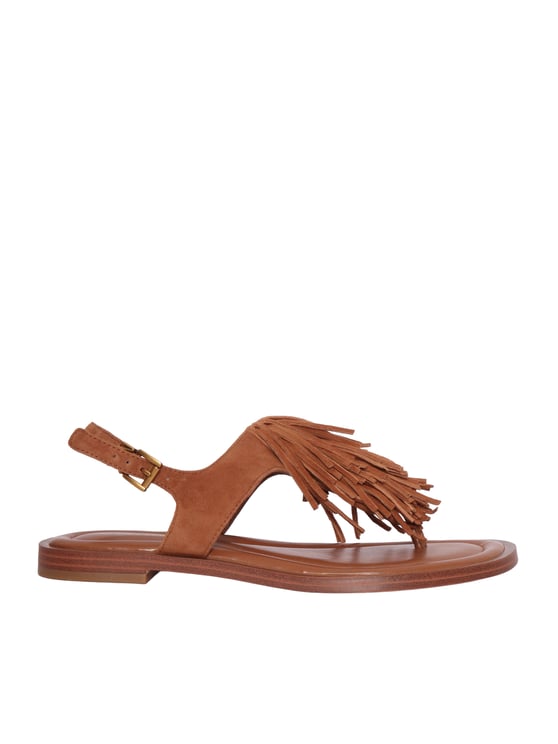 Michael Kors Indra Fringed Ankle Strap Sandals